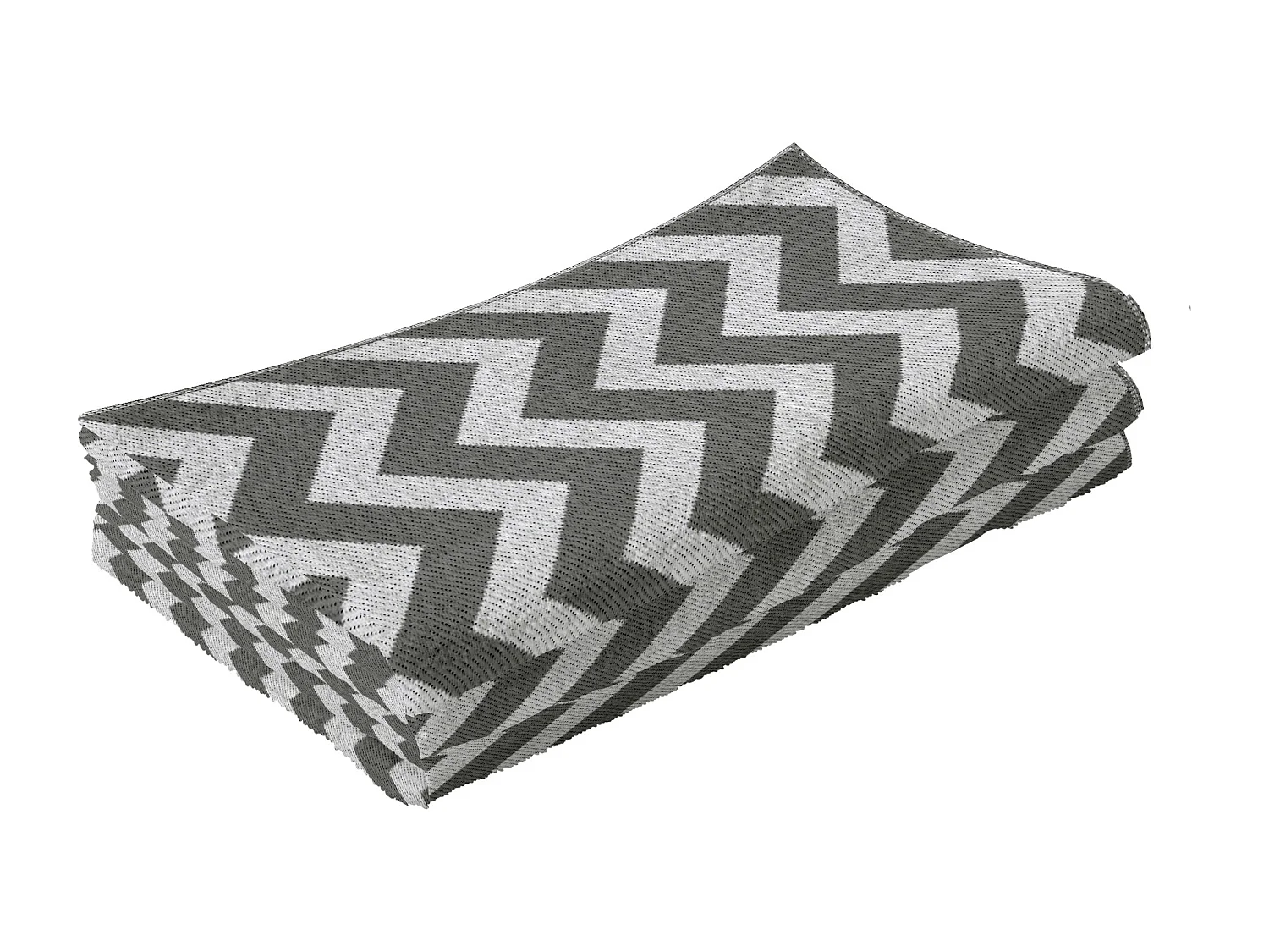 Tappeto esterno reversibile fantasia geometrica 1.8x1.2m grigio