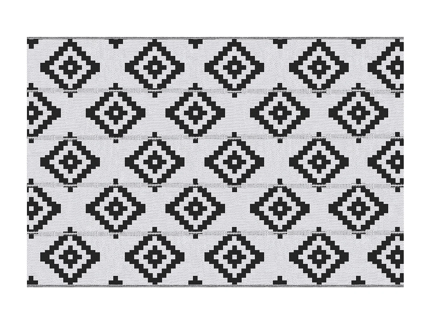 Tappeto esterno reversibile fantasia geometrica 2.74x1.82m nero