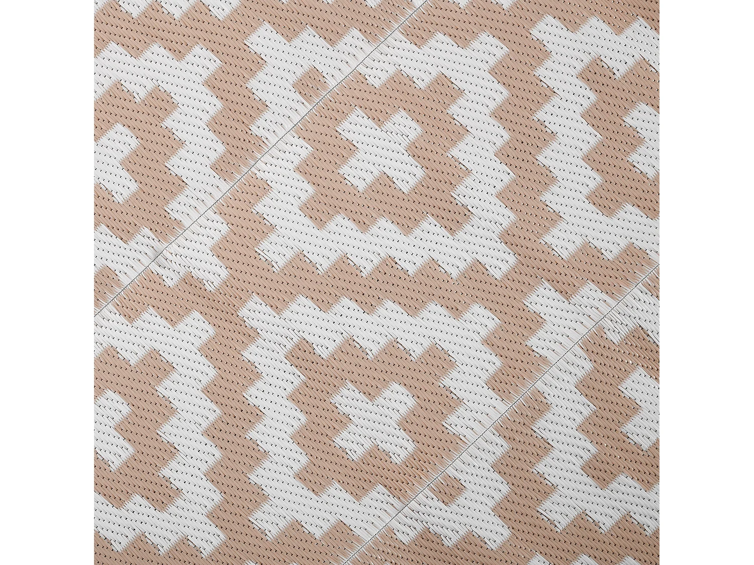 Tappeto esterno reversibile fantasia geometrica 2.74x1.82m caffè