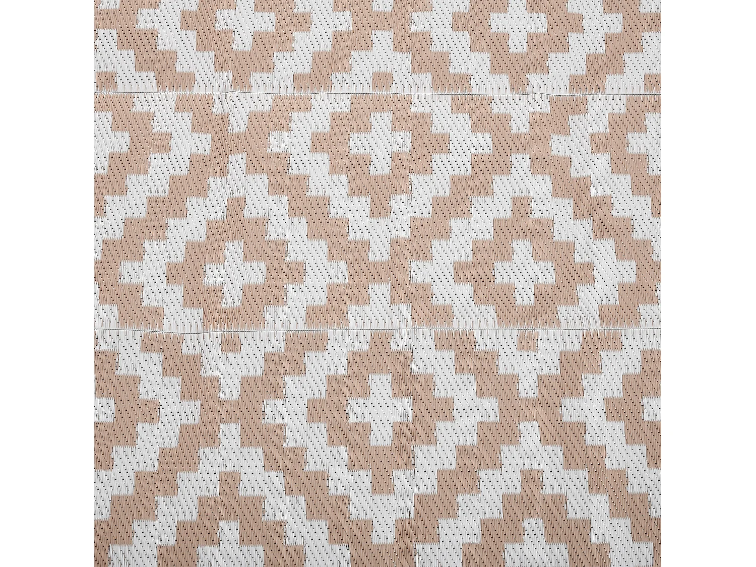 Tappeto esterno reversibile fantasia geometrica 2.74x1.82m caffè