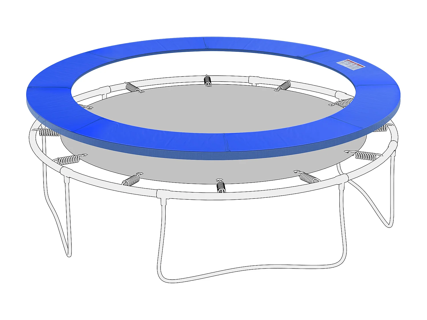 Bordo protettivo per trampolino ø305cm in plastica e pe blu