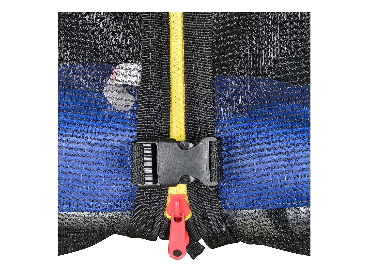 Zanzariera per ombrellone rotondo regolabile con cerniera, nero