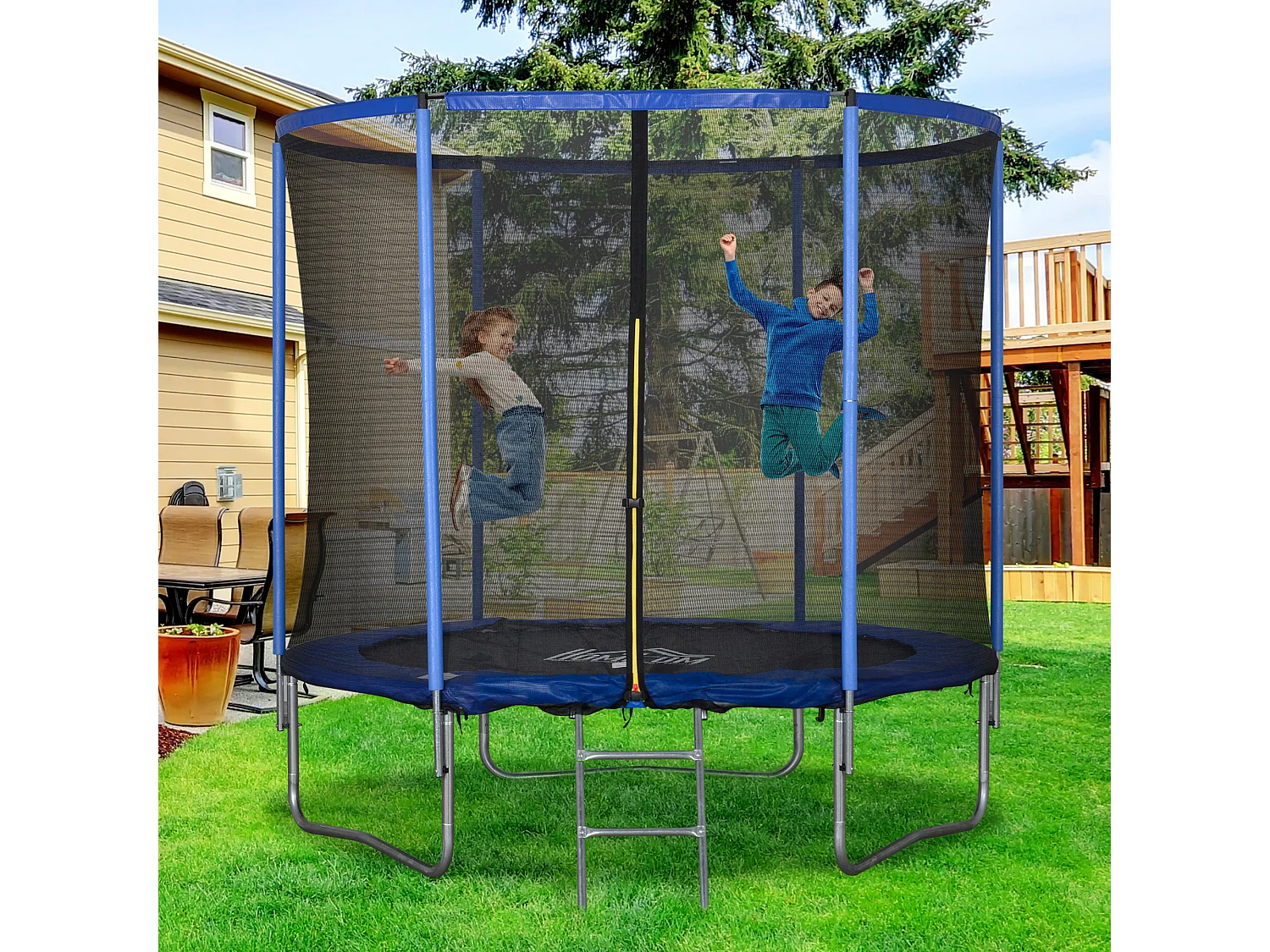 Zanzariera per ombrellone rotondo regolabile con cerniera, nero