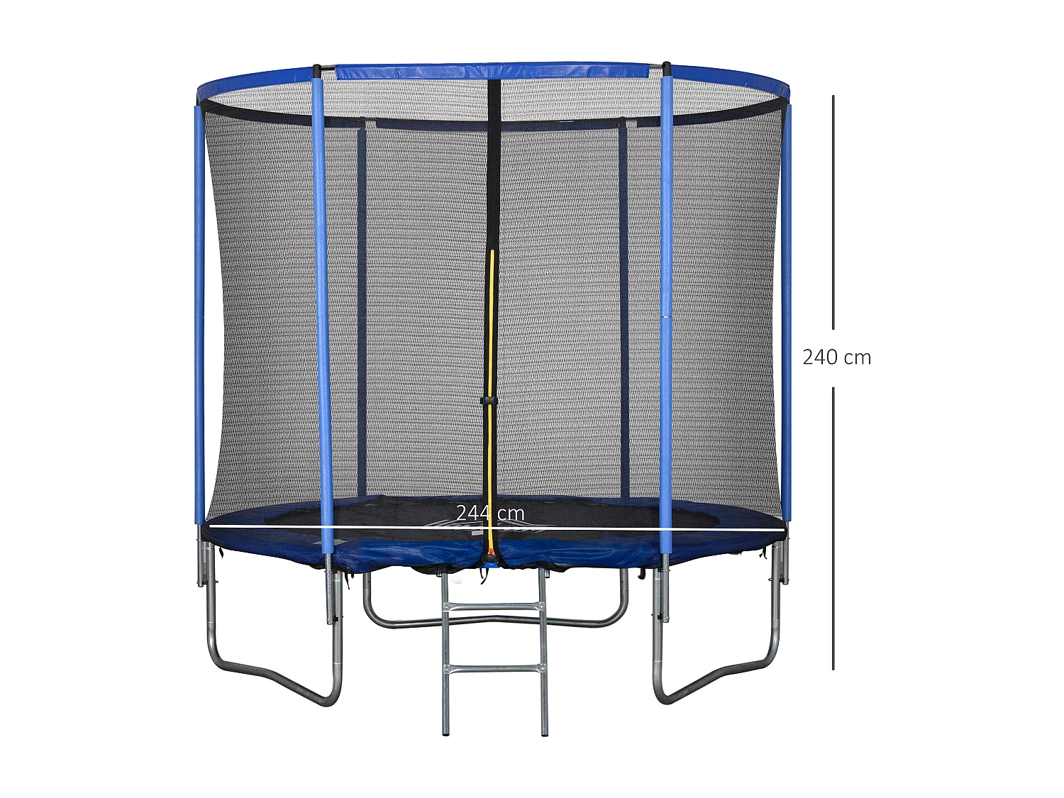 Zanzariera per ombrellone rotondo regolabile con cerniera, nero