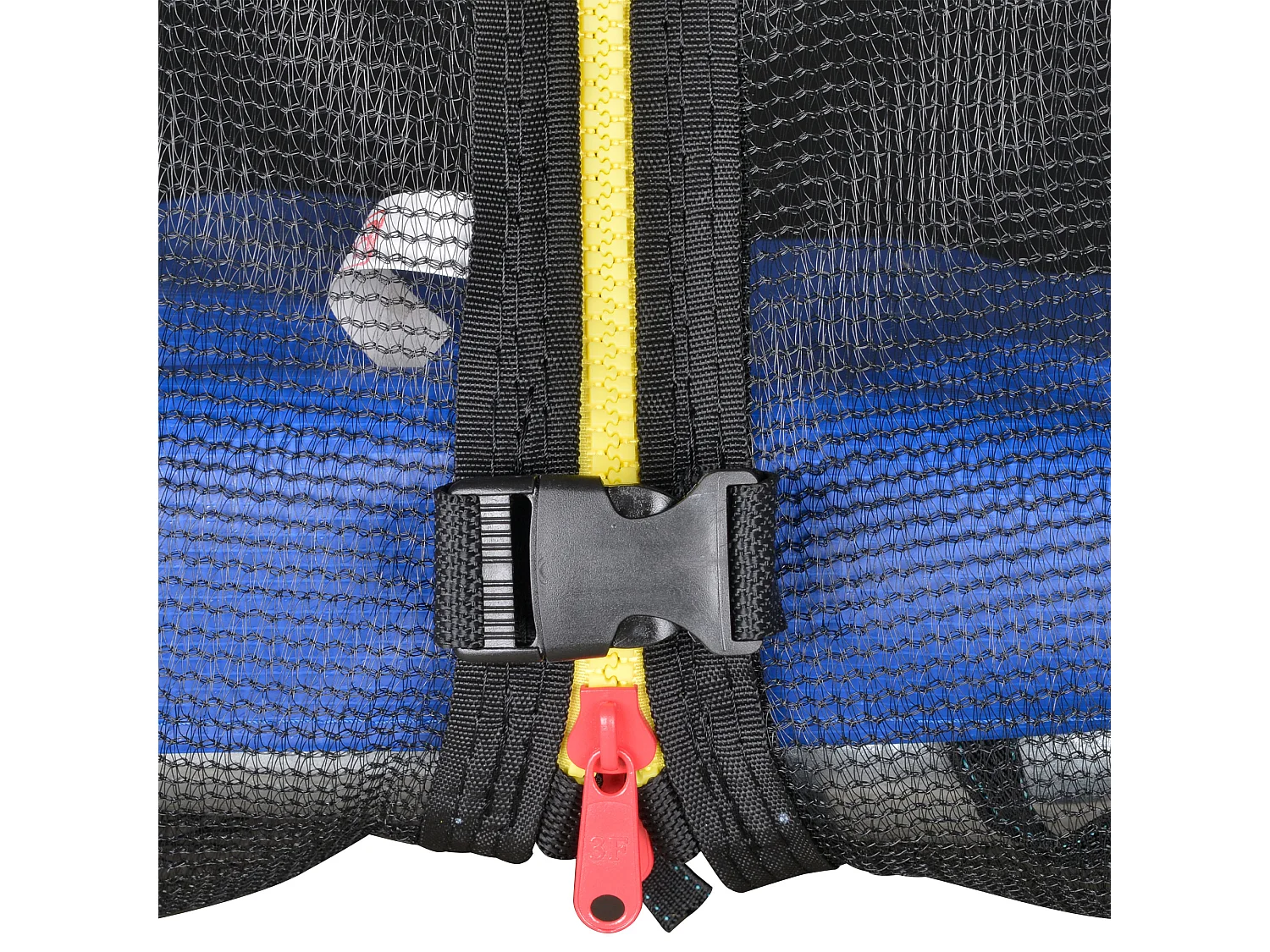 Zanzariera per ombrellone rotondo regolabile con cerniera, nero