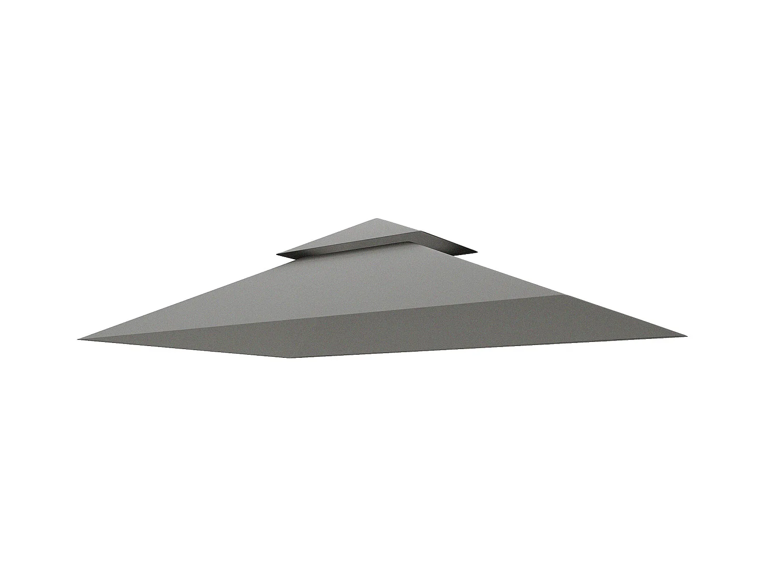 Copertura gazebo da giardino per barbecue a 2 livelli grigio chiaro