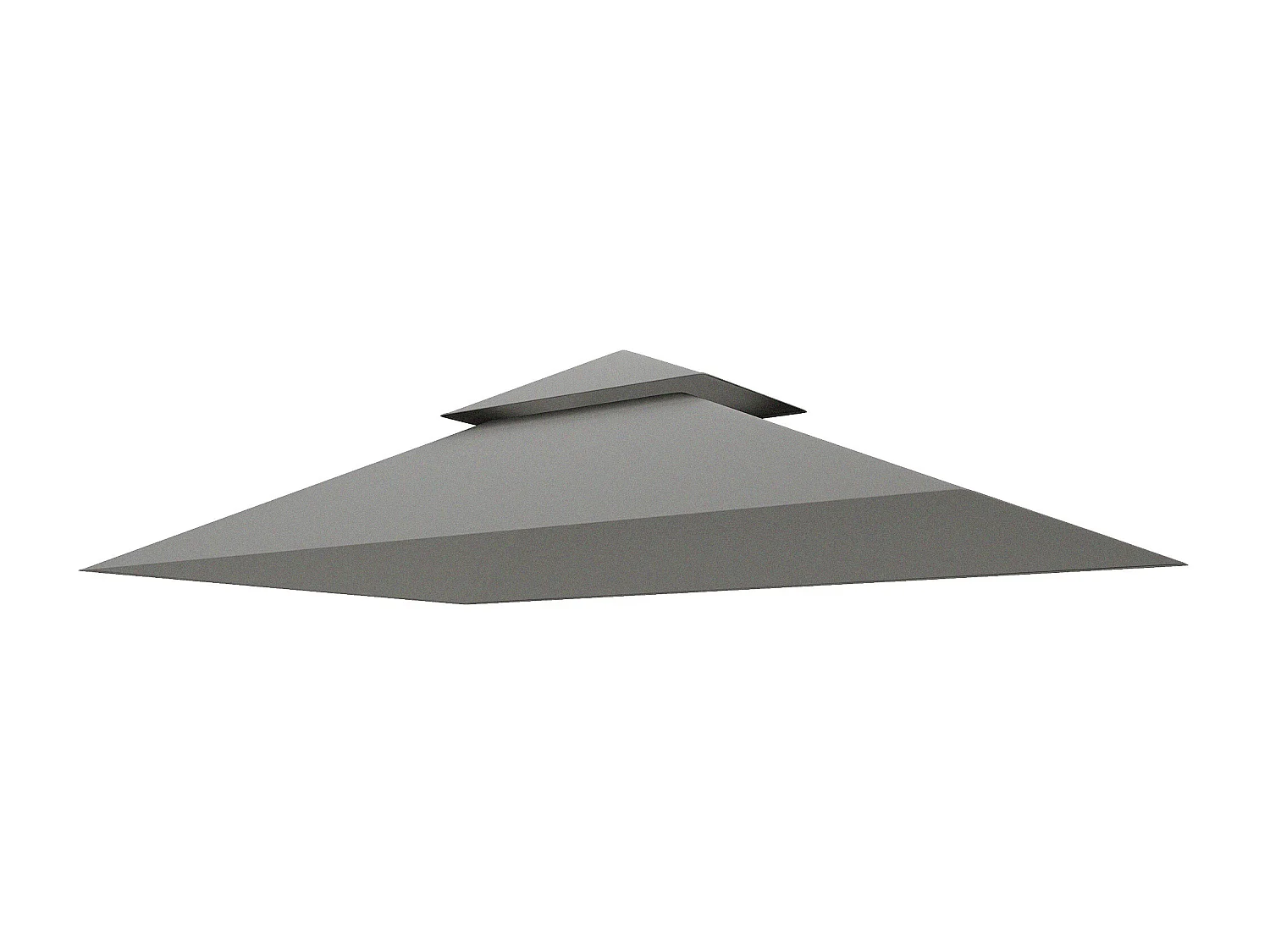 Copertura gazebo da giardino per barbecue a 2 livelli grigio chiaro