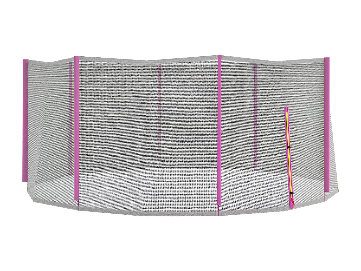 Rete protettiva per trampolini a 8 pali in pe nero e rosa