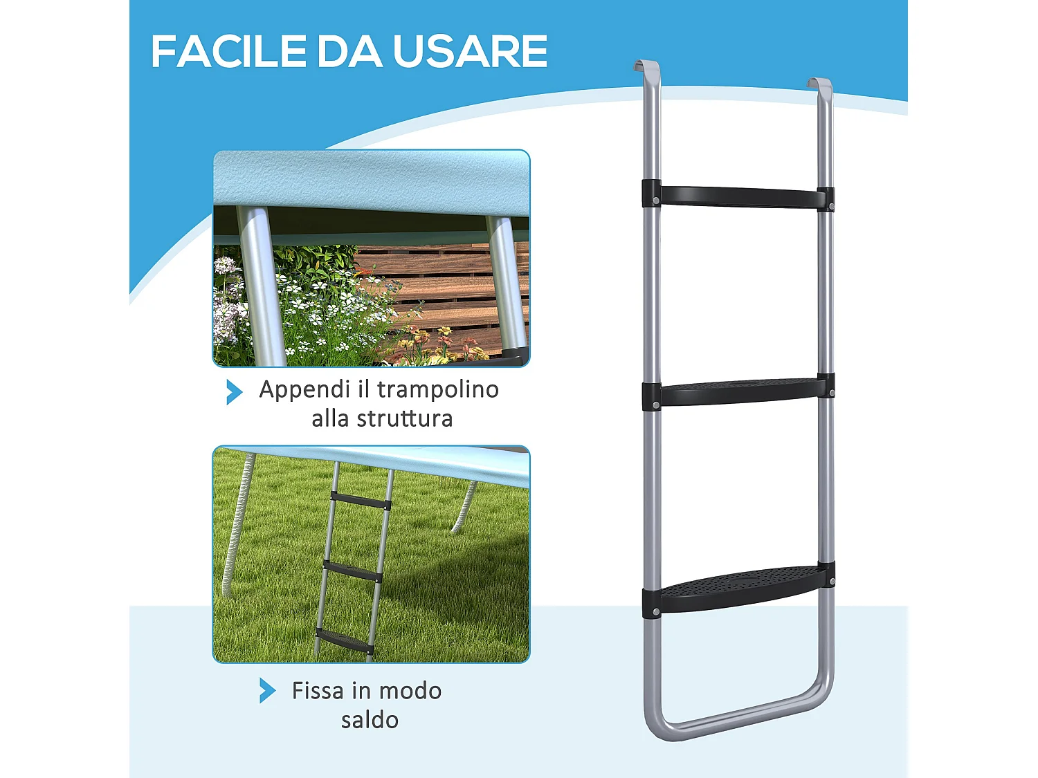 Tenda da sole 3x1.5m telescopica a parete avvolgibile bianco