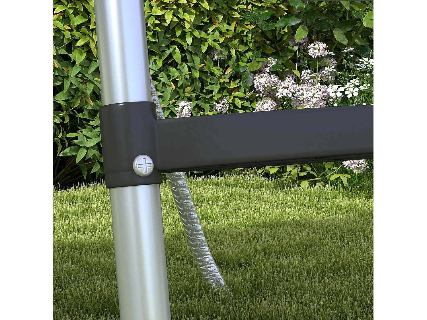 Tenda da sole 3x1.5m telescopica a parete avvolgibile bianco