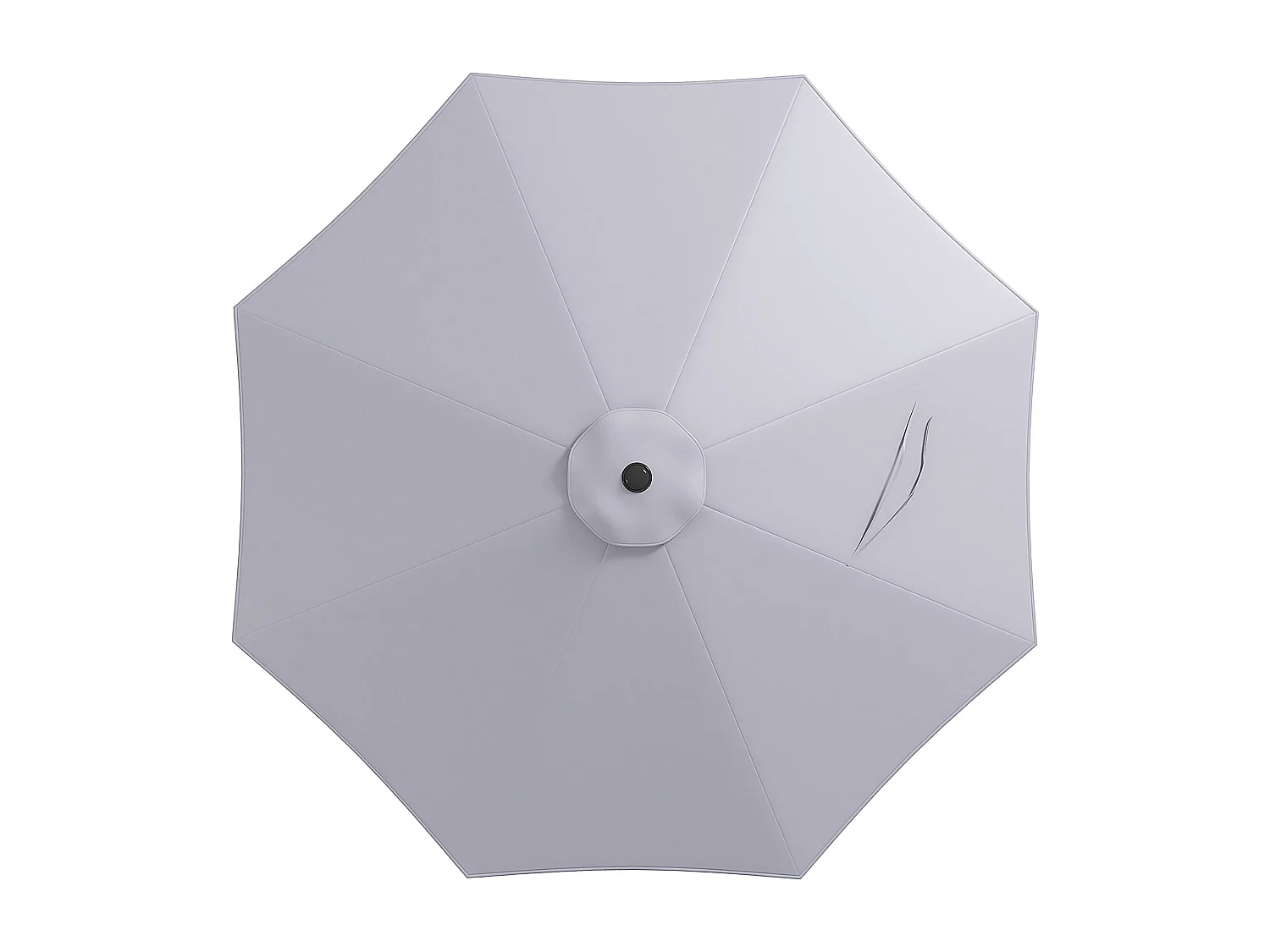 Telo ricambio ombrellone resistente all'acqua con presa d'aria grigio