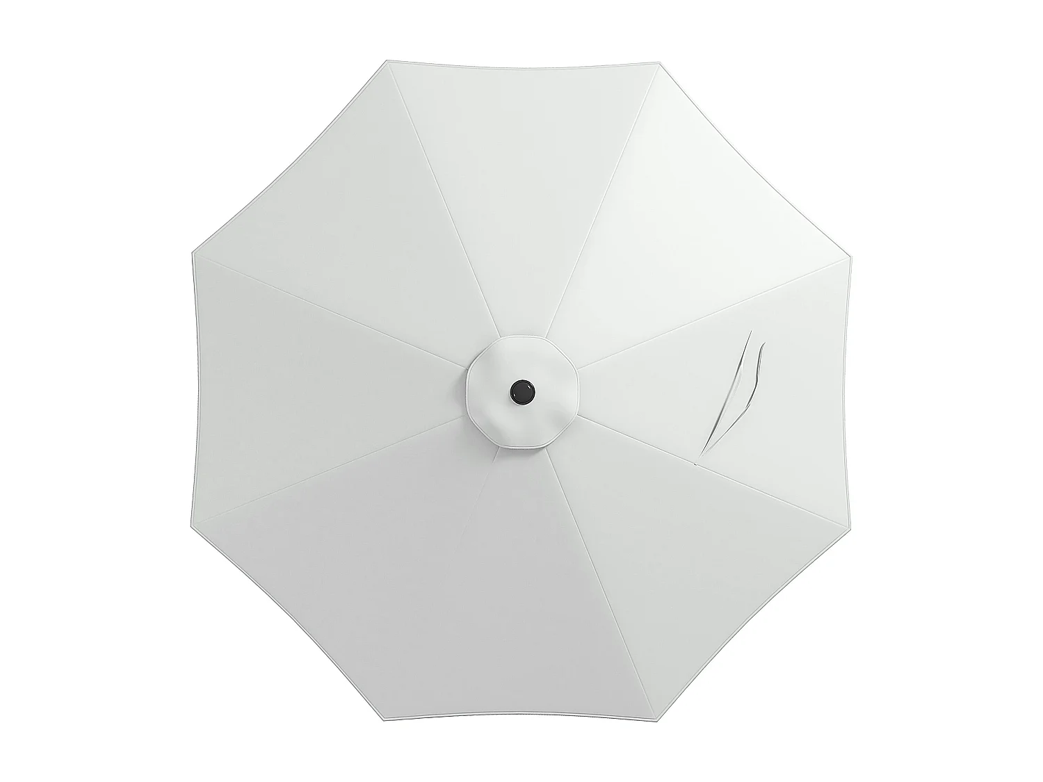 Telo ricambio ombrellone resistente all'acqua con presa d'aria bianco