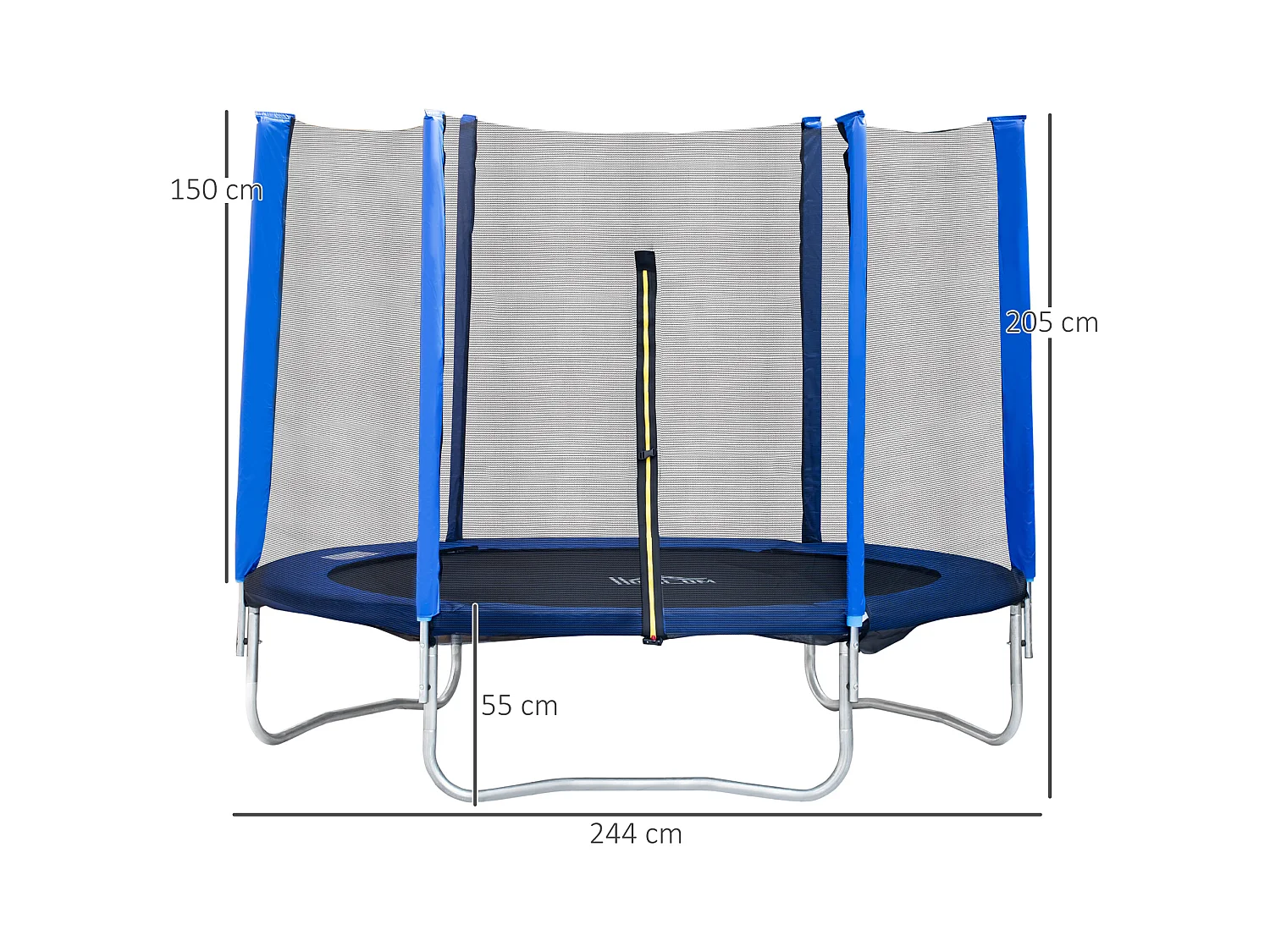 Copertura tappeto elastico ø366x1.5 cm pieghevole e portatile verde