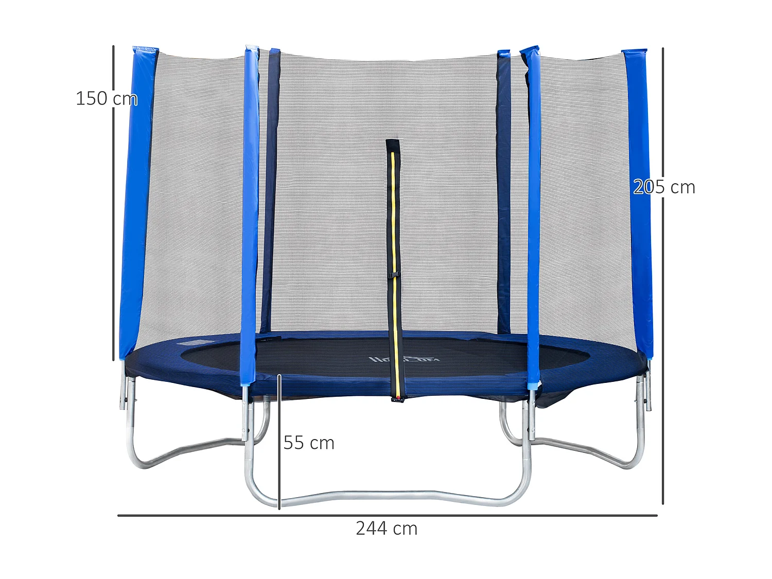 Copertura tappeto elastico ø366x1.5 cm pieghevole e portatile verde