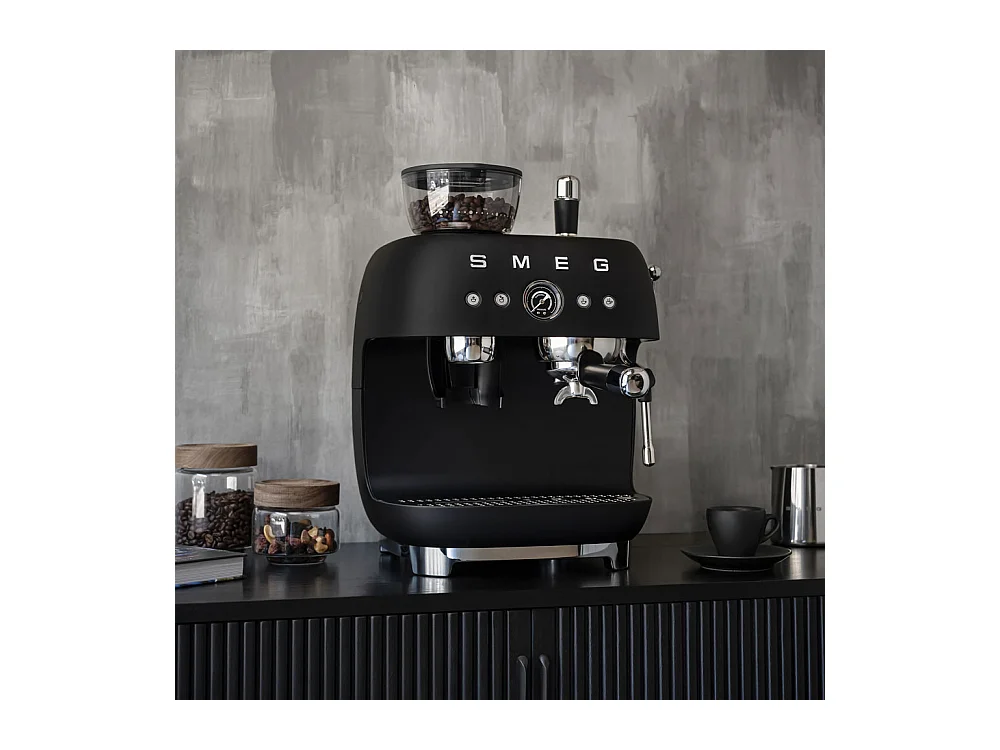 Machine à café combinée Expresso Années 50 noir mat