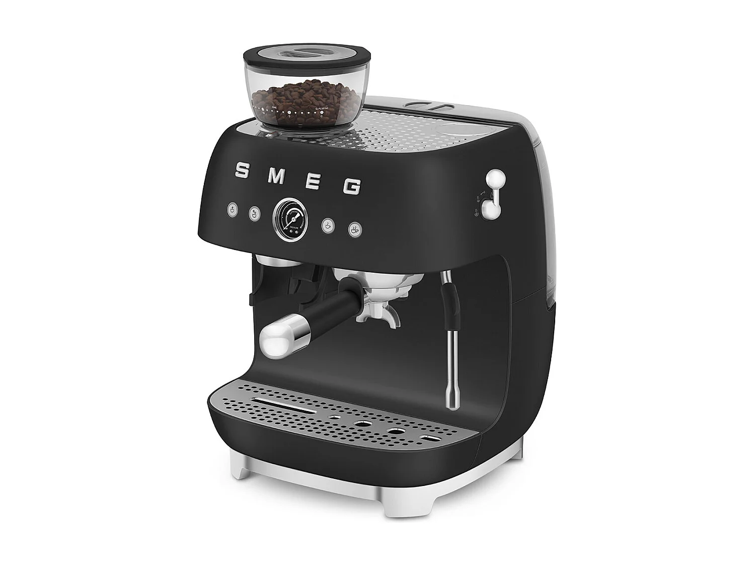 Machine à café combinée Expresso Années 50 noir mat