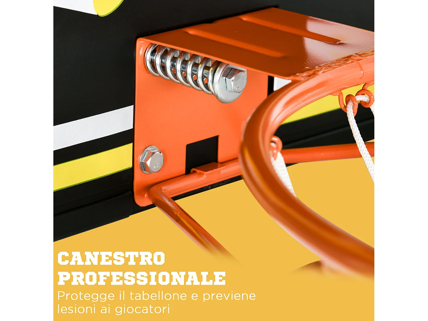 Canestro basket per bambini e adulti da indoor outdoor in acciaio e pe