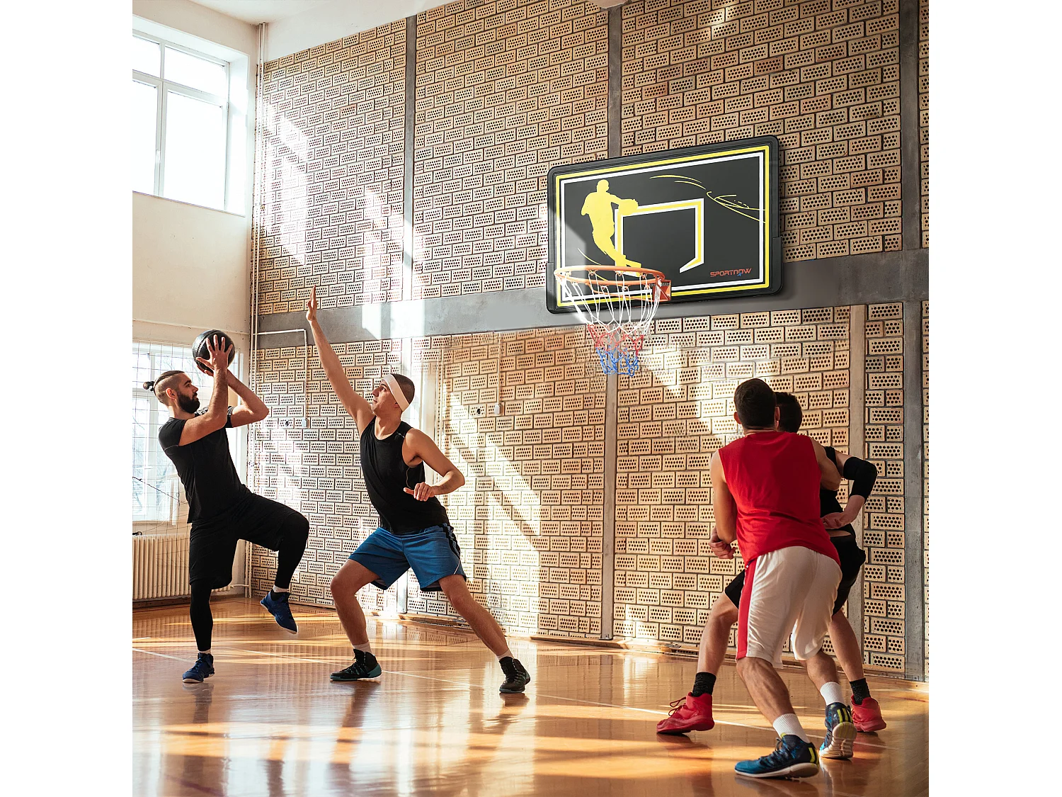 Canestro basket per bambini e adulti da indoor outdoor in acciaio e pe