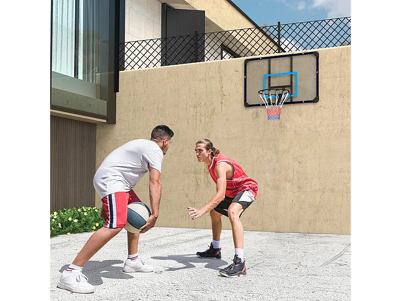 Canestro basket da muro con tabellone infrangibile e cerchio in acciaio