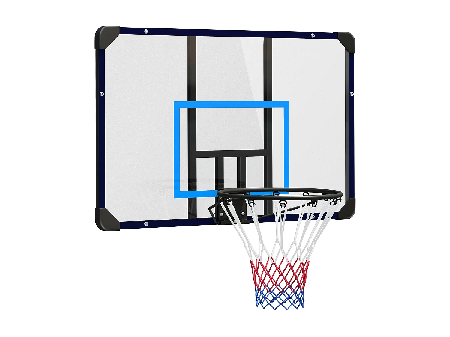 Canestro basket da muro con tabellone infrangibile e cerchio in acciaio