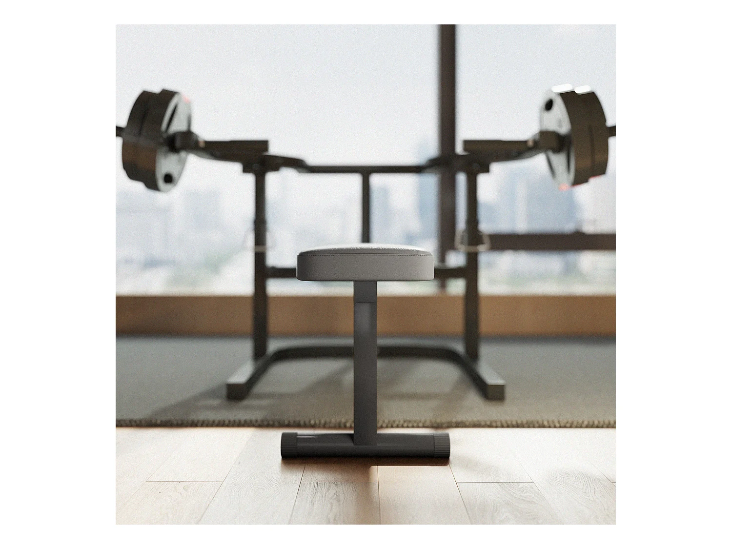 Macchina pettorali ad altezza regolabile in acciaio nero