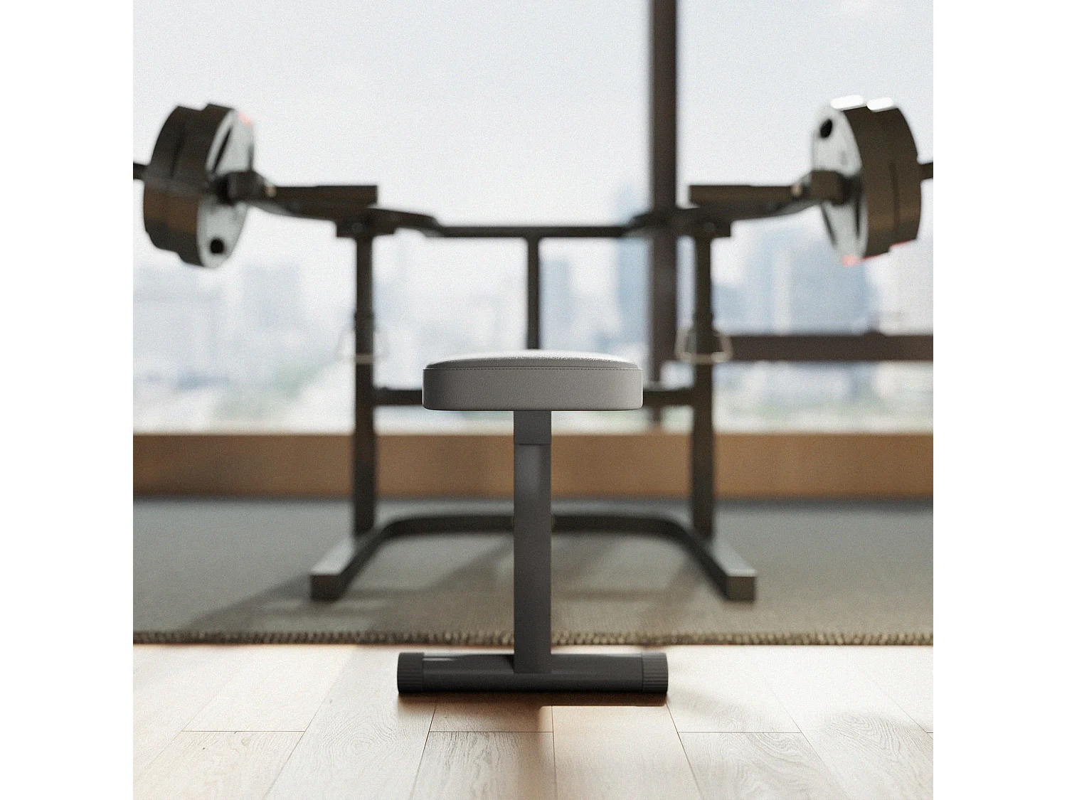 Macchina pettorali ad altezza regolabile in acciaio nero