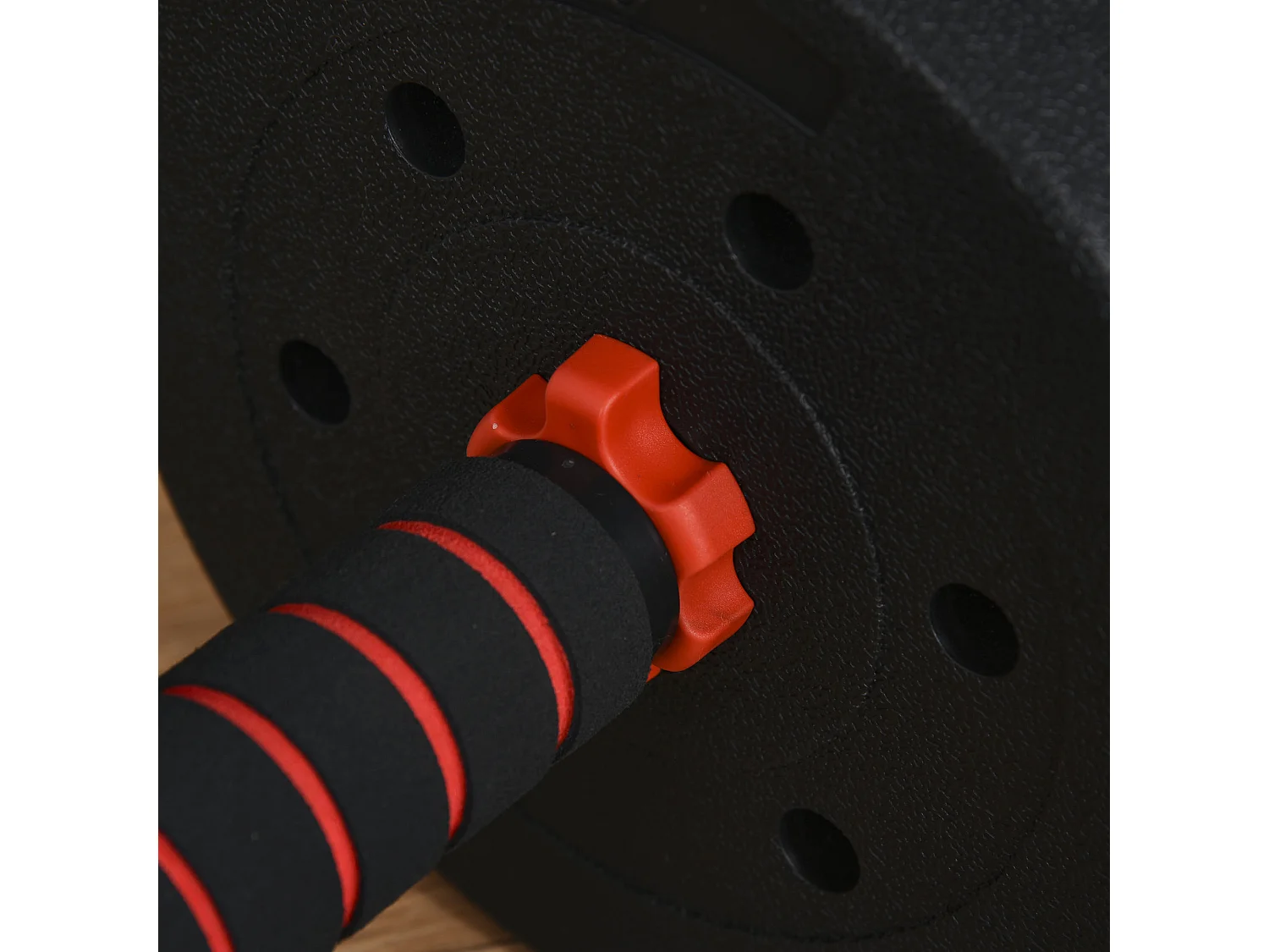 Set 2 manubri convertibili in bilanciere, 25kg totali con 12 dischi pesi