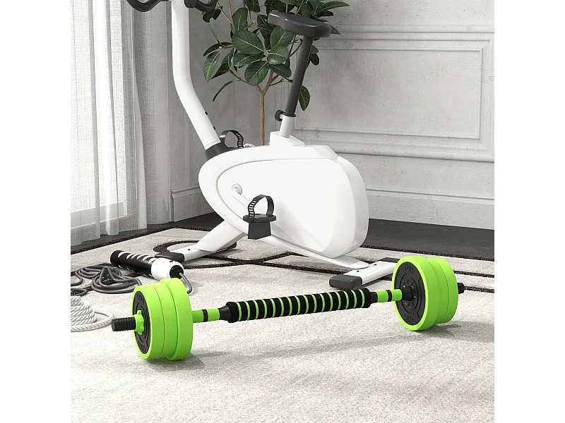 Pesi da palestra set 4 in 1 40kg totali in plastica e sabbia verde