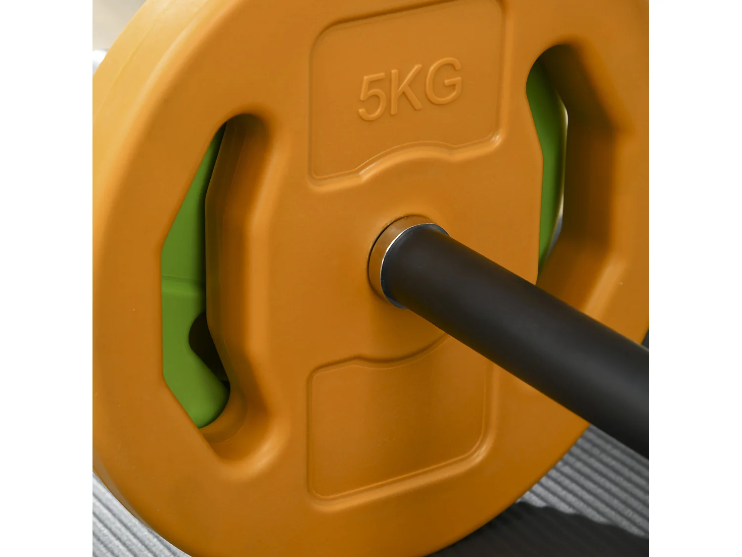 Set bilanciere e dischi da 20 kg totali con 6 pesi multicolore