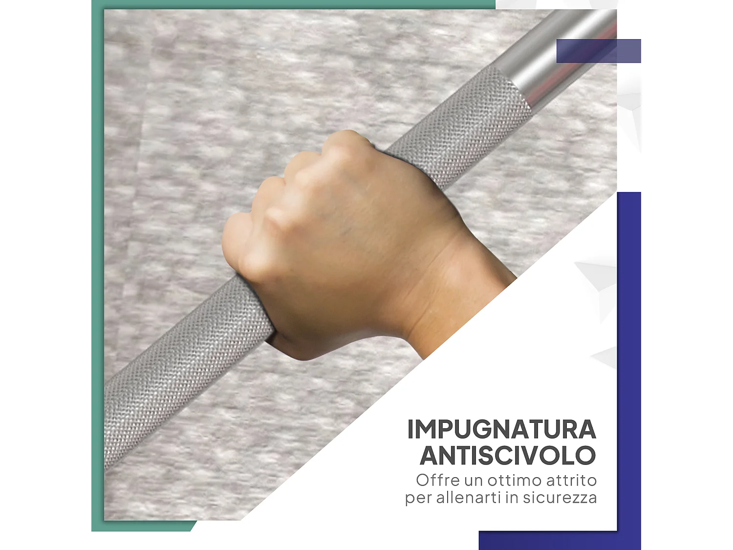 Set bilanciere e dischi da 30 kg totali antiscivolo con 6 pesi rosso