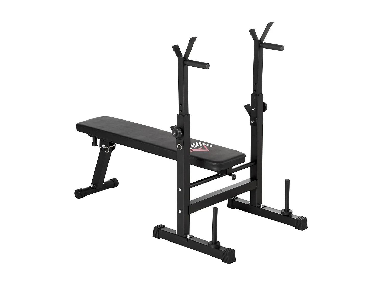 Panca pesi pieghevole e multiuso con 8 altezze regolabili in acciaio e pu