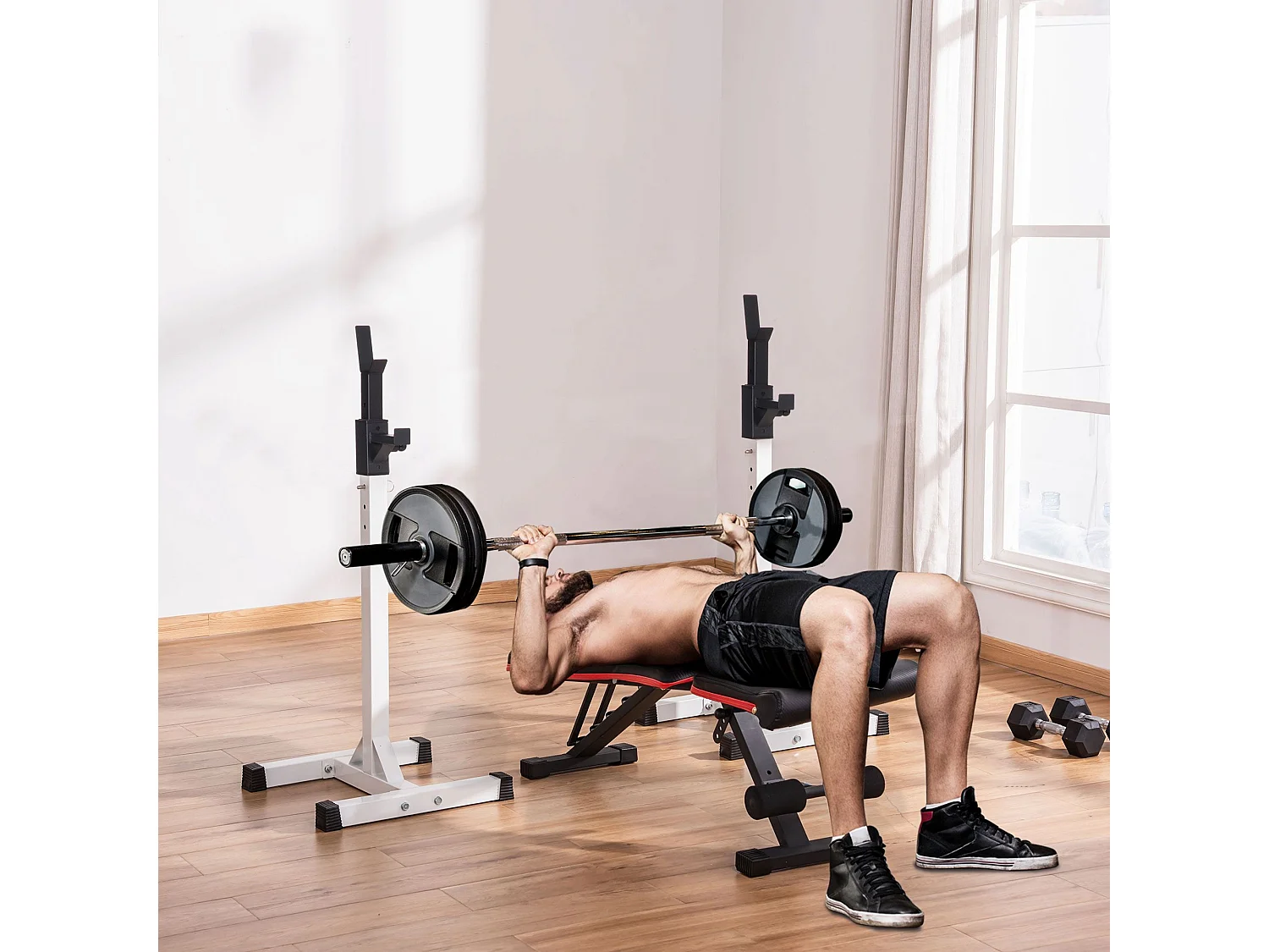 Porta bilanciere universale con altezza regolabile carico max. 150kg