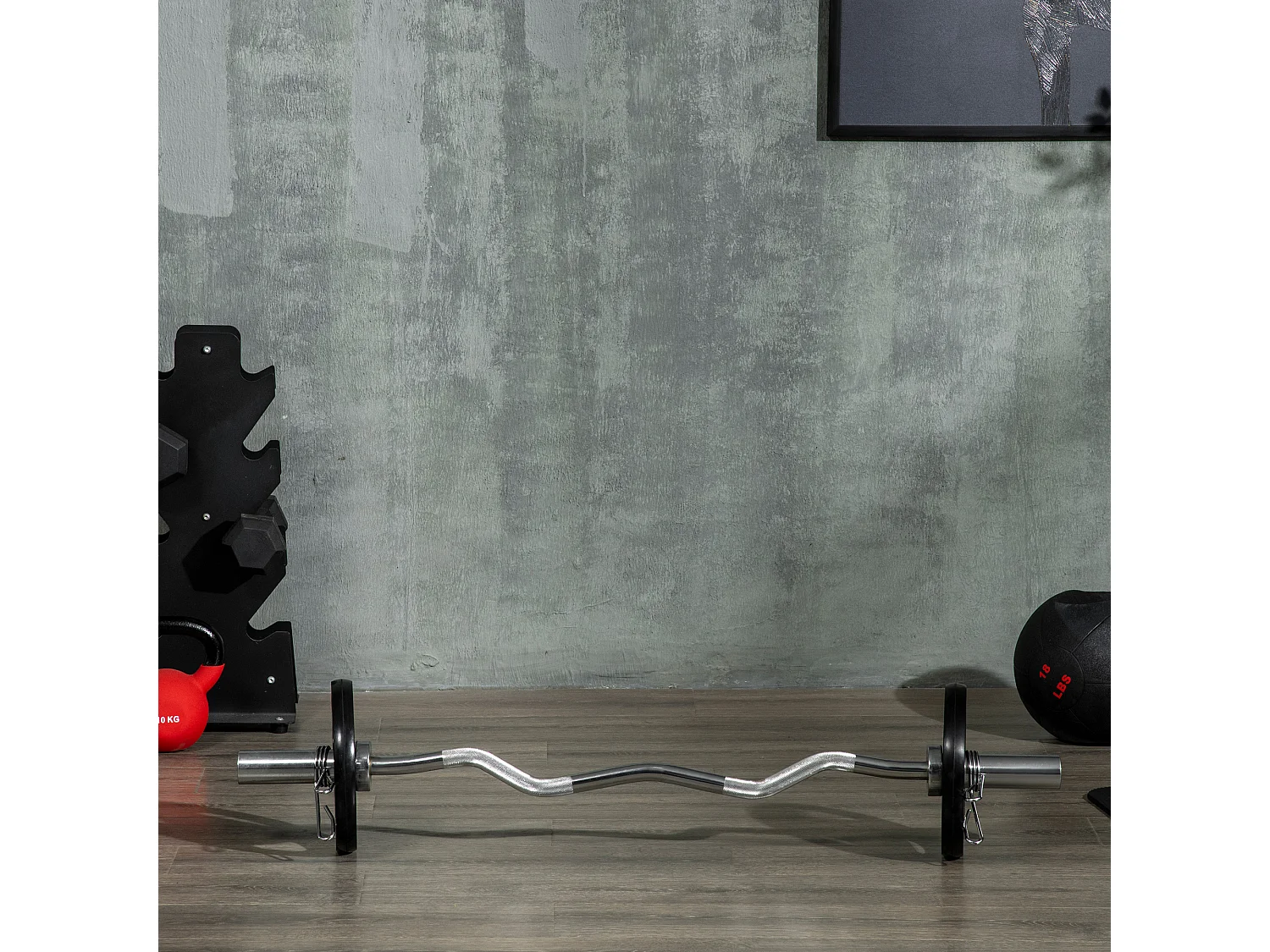 Set 2 dischi pesi in acciaio con rivestimento in gomma per bilanciere