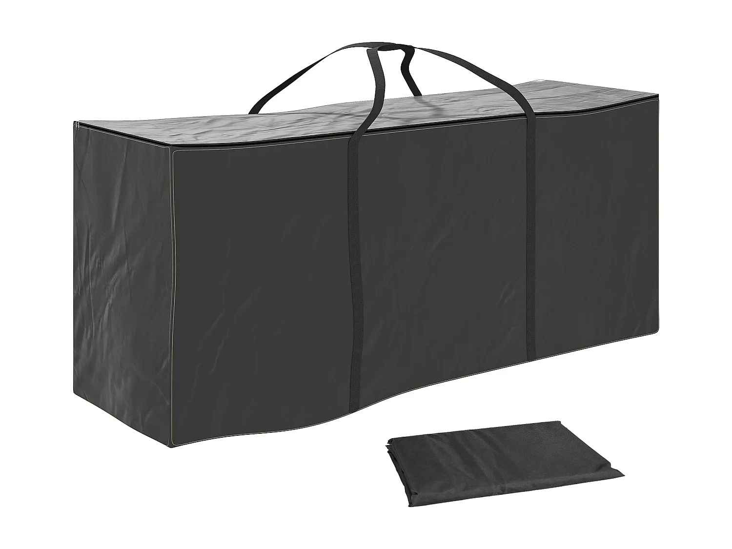 Borsa portaoggetti da 720l con 2 cerniere e maniglie in poliestere nero