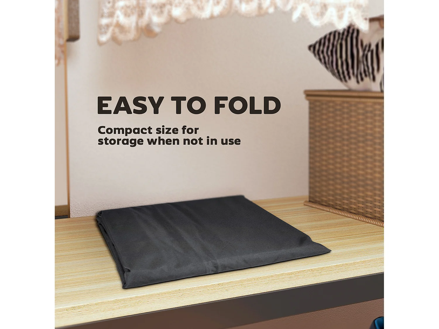 Borsa portaoggetti da 720l con 2 cerniere e maniglie in poliestere nero