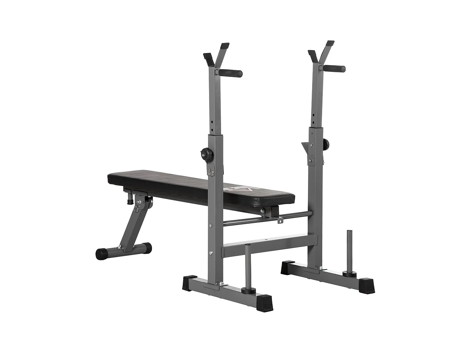 Panca pesi pieghevole e multiuso 8 altezze regolabili in acciaio grigio