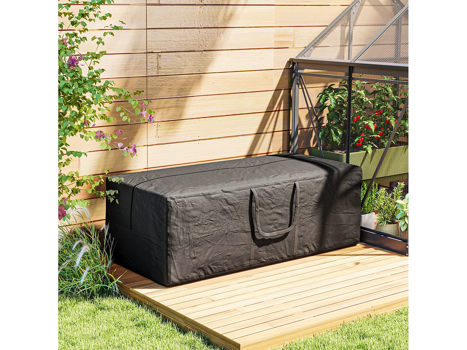 Sacca per albero di natale 840l impermeabile doppia cerniera e manici