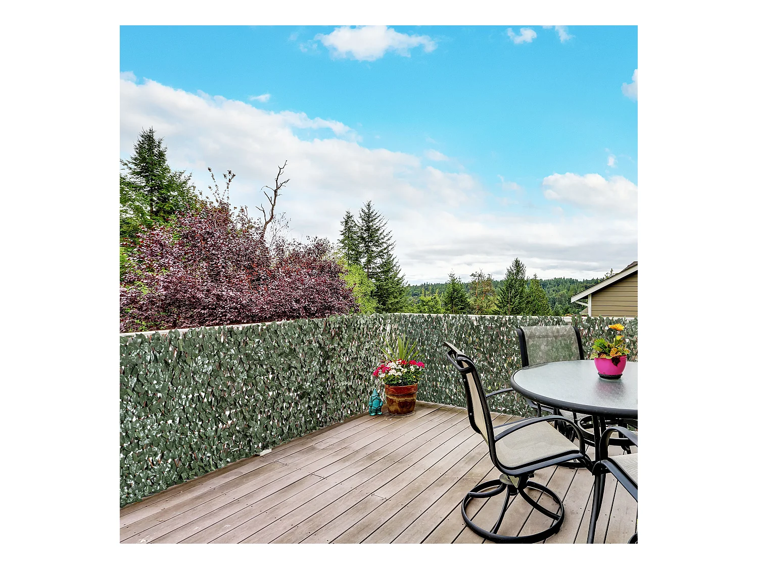 Finta siepe 8 pezzi parete verde recinzione esterni e balcone