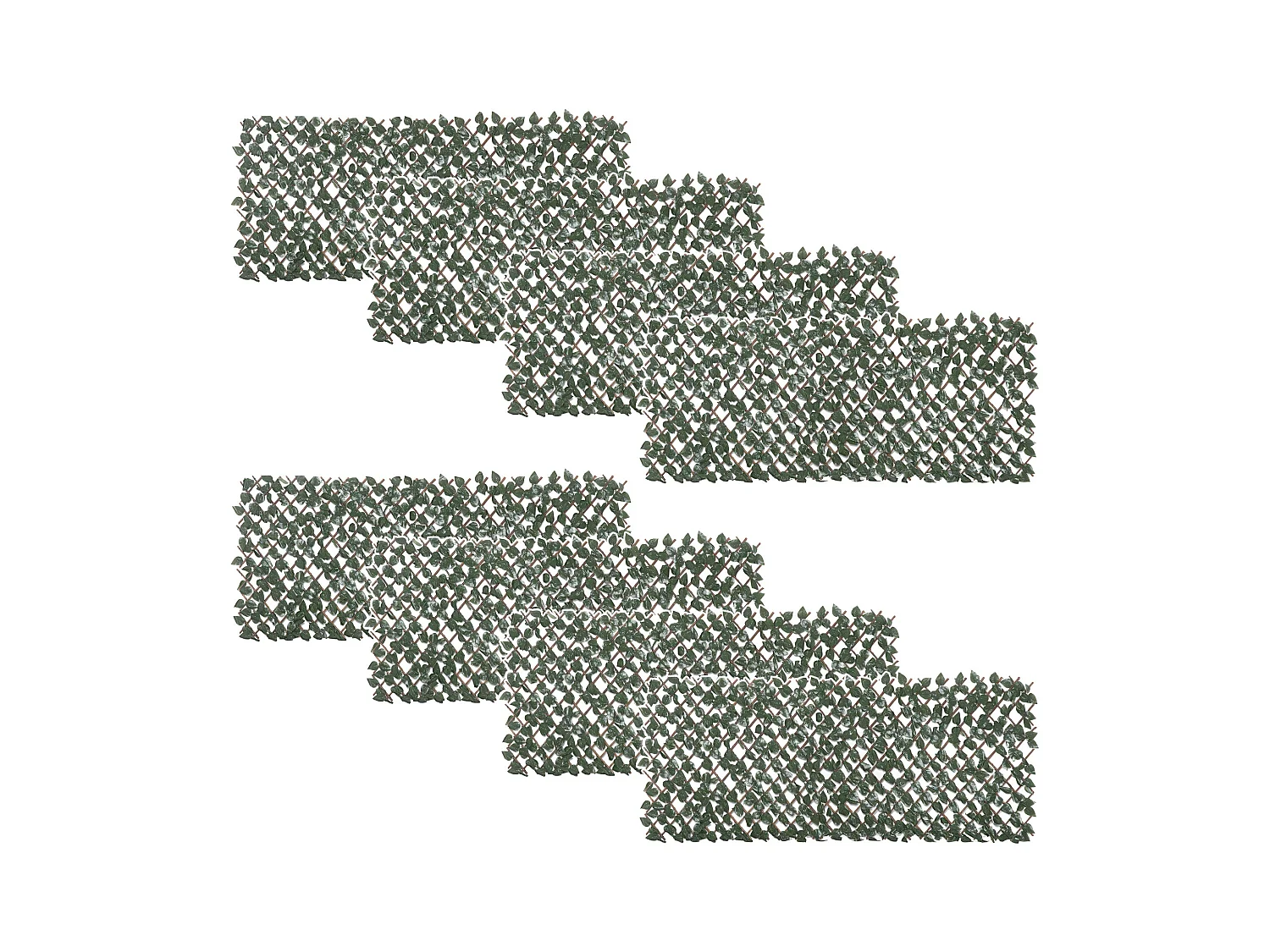 Finta siepe 8 pezzi parete verde recinzione esterni e balcone