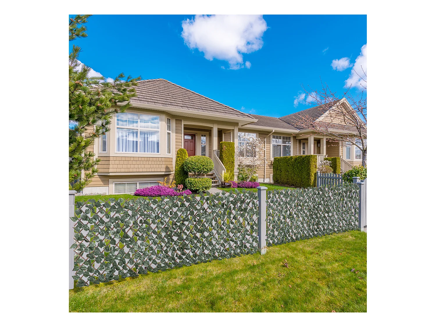 Finta siepe 8 pezzi parete verde recinzione esterni e balcone