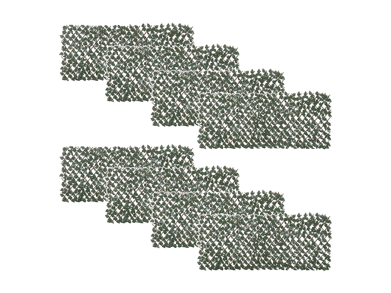 Finta siepe 8 pezzi parete verde recinzione esterni e balcone