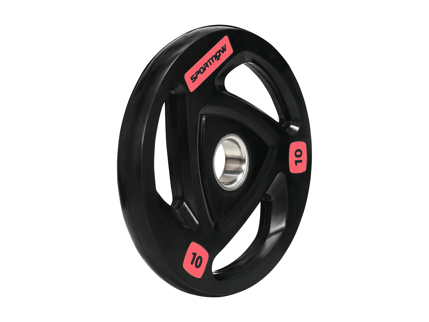 Set 2 dischi pesi 10kg in acciaio rivestimento in gomma per bilanciere