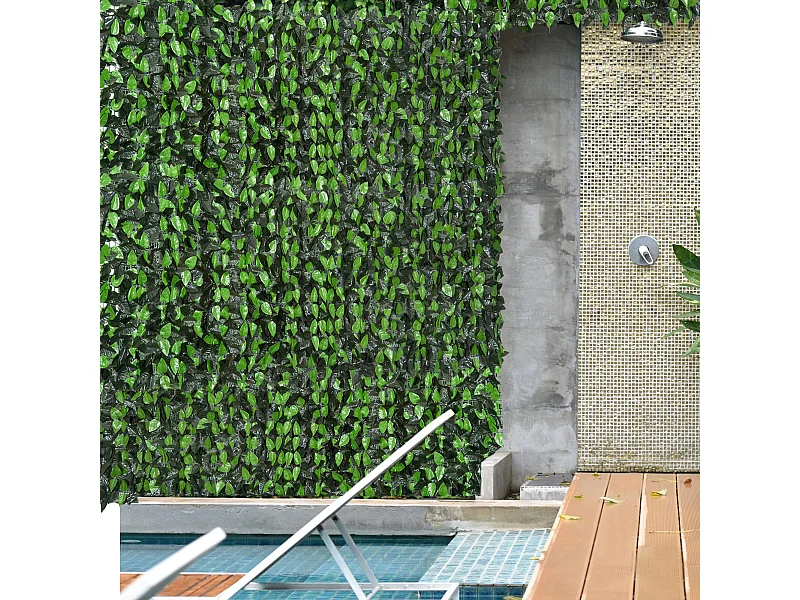 Rotolo siepe artificiale verde 3x1 m per giardino e balcone