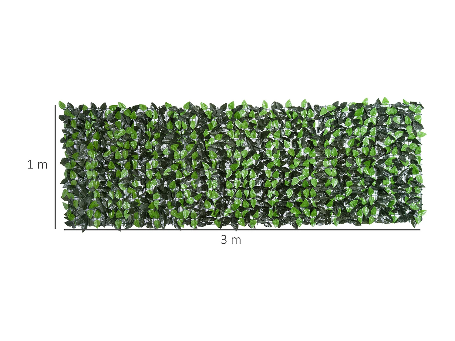 Rotolo siepe artificiale verde 3x1 m per giardino e balcone