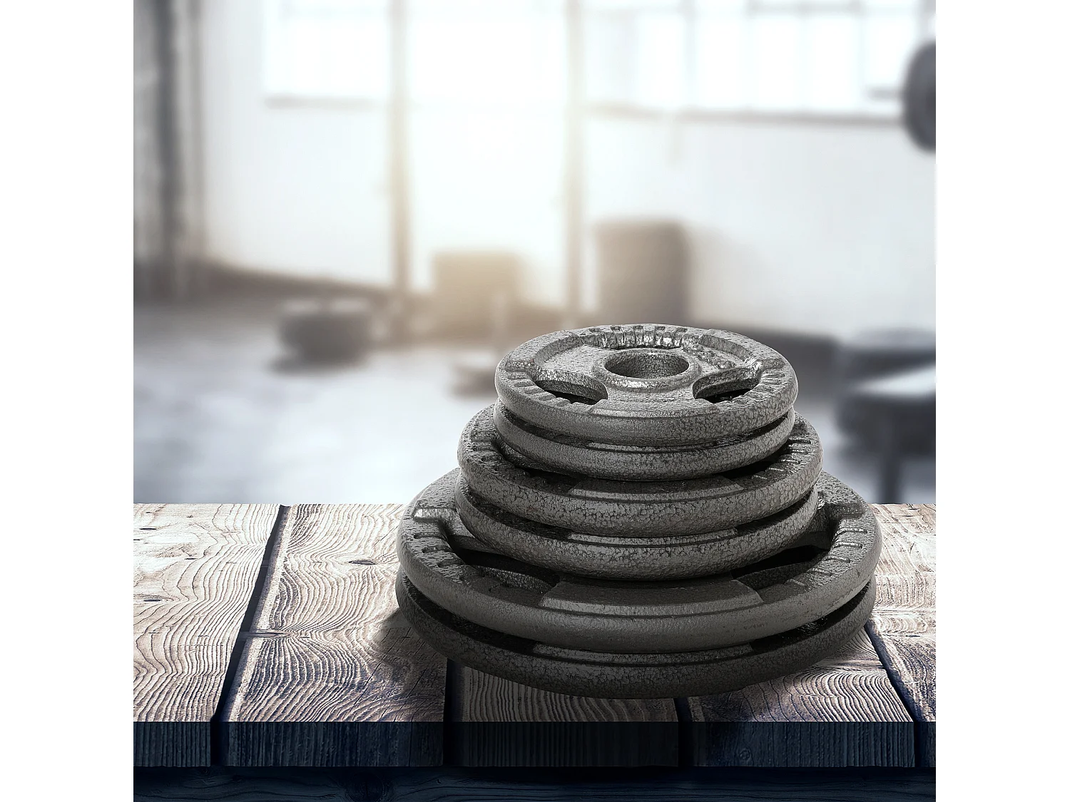 Set 6 dischi pesi da 35kg per bilanciere in acciaio diametro foro փ5.4cm