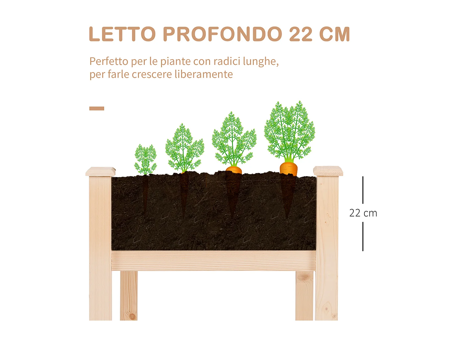 Orto urbano pensile tavolo porta piante con fodera in tessuto