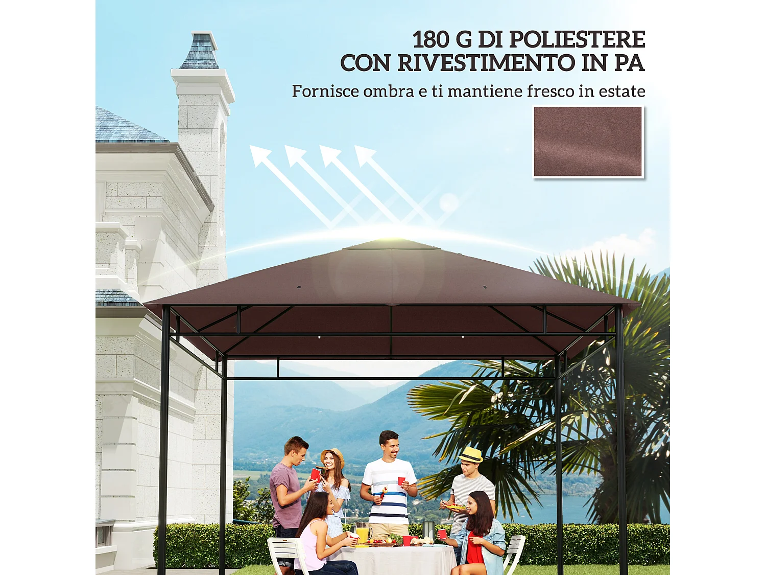 Base per ombrellone nera a sacco riempibile con 50 kg di sabbia