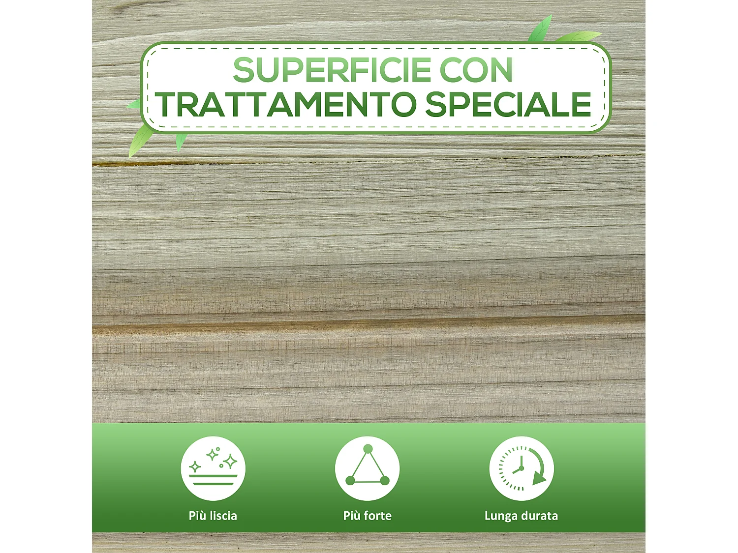 Fioriera rialzata in legno con gambe e ripiano inferiore