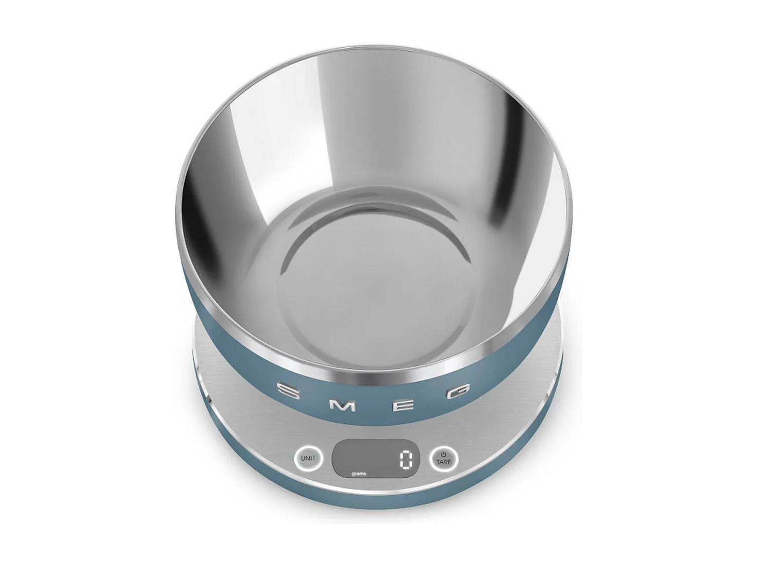 Smeg KSC01SBMWW bilancia da cucina Verde chiaro, Acciaio inox Superficie piana Rotondo Bilancia da cucina elettronica