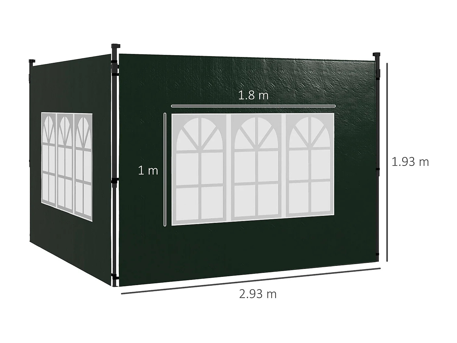 Tenda da sole 3x1.5m telescopica a parete avvolgibile arancione